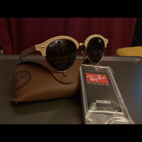 Polarized Ray-bans wood frames - RARE - Picture 2 of 7